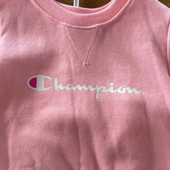 NWT Champion Girls Two Piece Set Fleece Crewneck Leggings Logo 24 months Fall - Picture 3 of 7